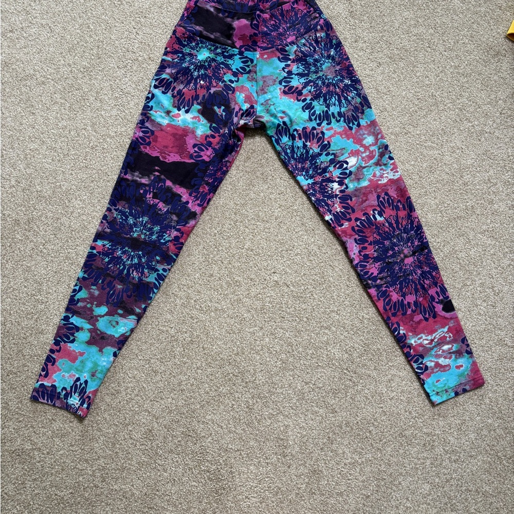 Liquido Purple and Blue Leggings Vibrant Design
